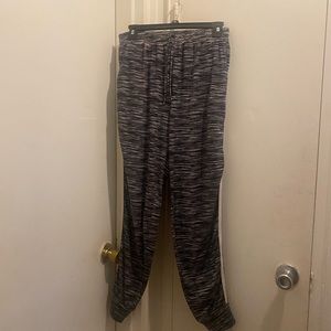 Black,white and gray printed pants